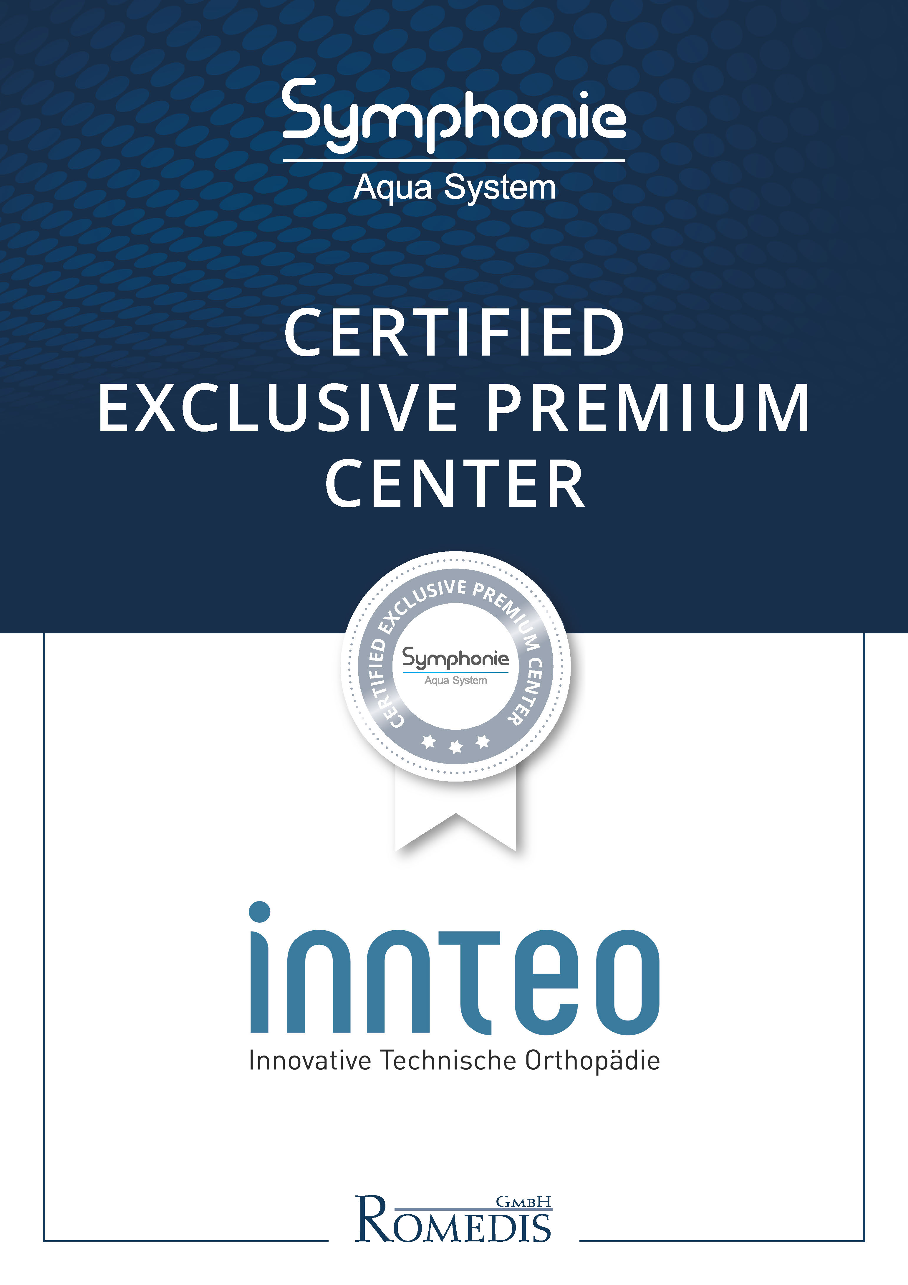 Award - INNTEO GmbH as Exclusive Premium Center!